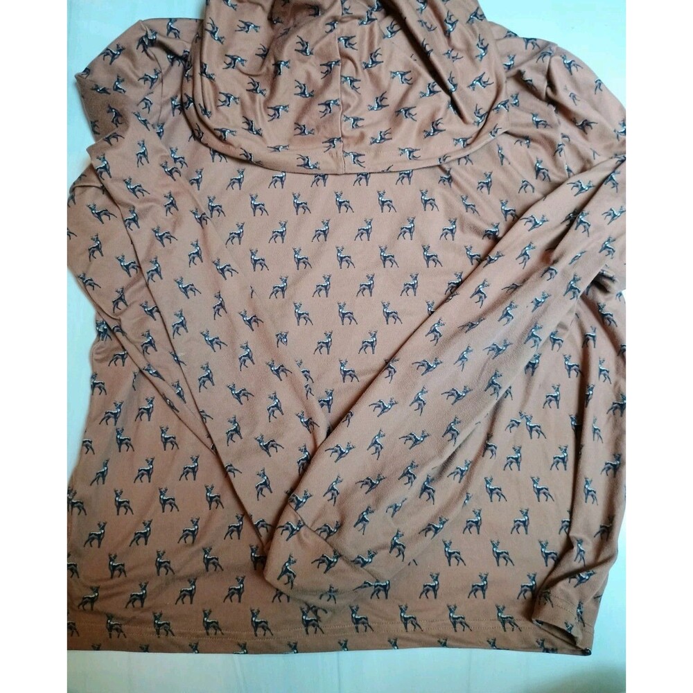 Burlebo Whitetail Deer Youth Performance Hoodie Brown Hunting Sz XL 14/16